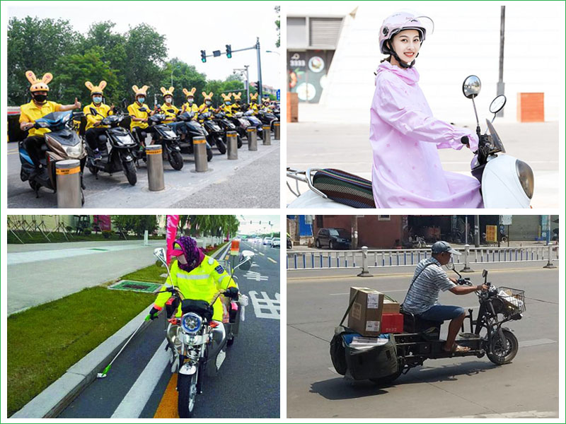二輪電動車廣泛應用環(huán)衛(wèi)清潔、快遞物流、餐飲外送行業(yè)